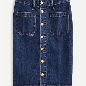 J.Crew Denim Button-Front Skirt, size 32